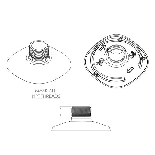 NPT Adapter H5A/H4A Pendant Dome Cameras